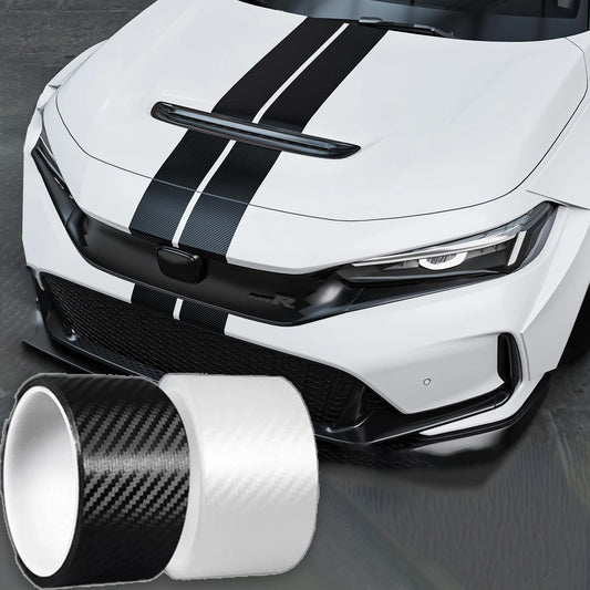3D Nano Carbon Fiber Car Wrap Film – Transparent Black Protective Vinyl Sticker (1-10m)