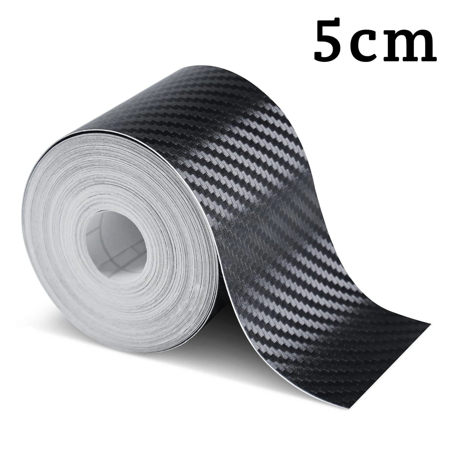3D Nano Carbon Fiber Car Wrap Film – Transparent Black Protective Vinyl Sticker (1-10m)