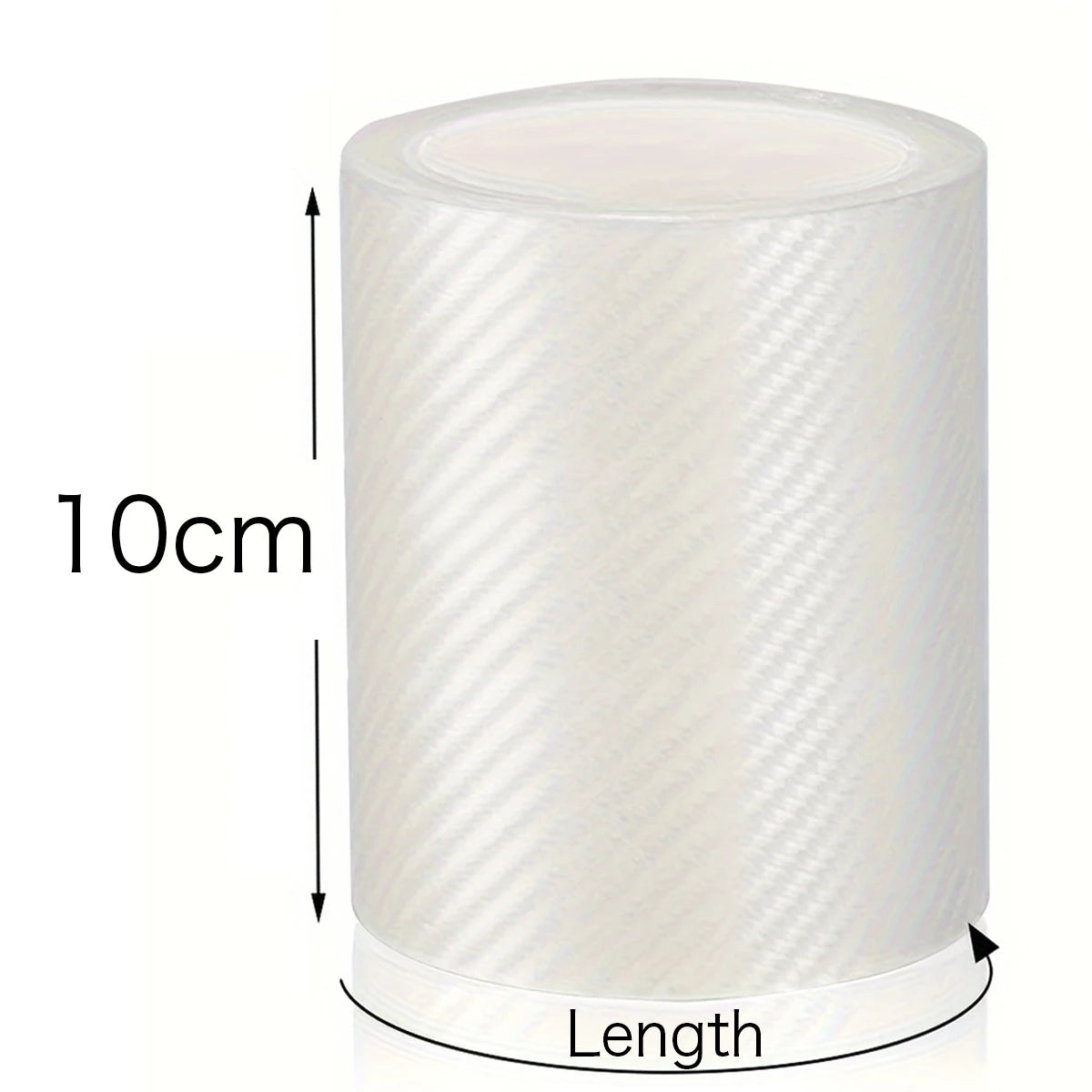 3D Nano Carbon Fiber Car Wrap Film – Transparent Black Protective Vinyl Sticker (1-10m)
