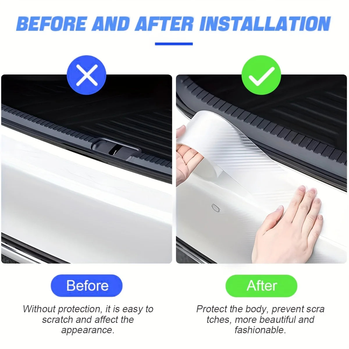 3D Nano Carbon Fiber Car Wrap Film – Transparent Black Protective Vinyl Sticker (1-10m)