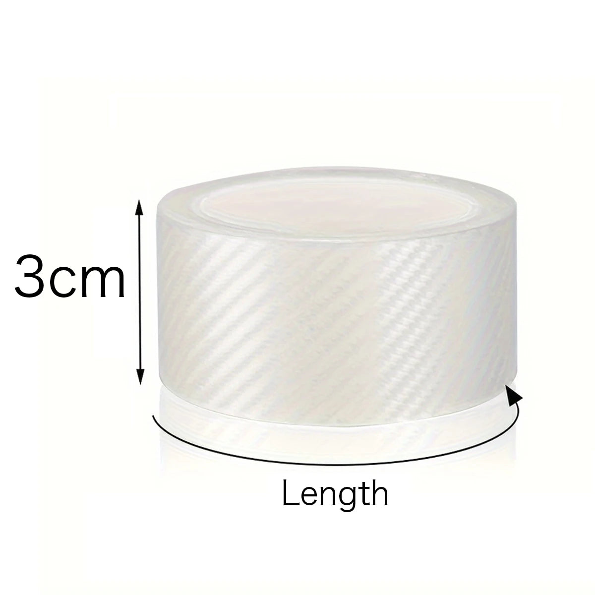 3D Nano Carbon Fiber Car Wrap Film – Transparent Black Protective Vinyl Sticker (1-10m)