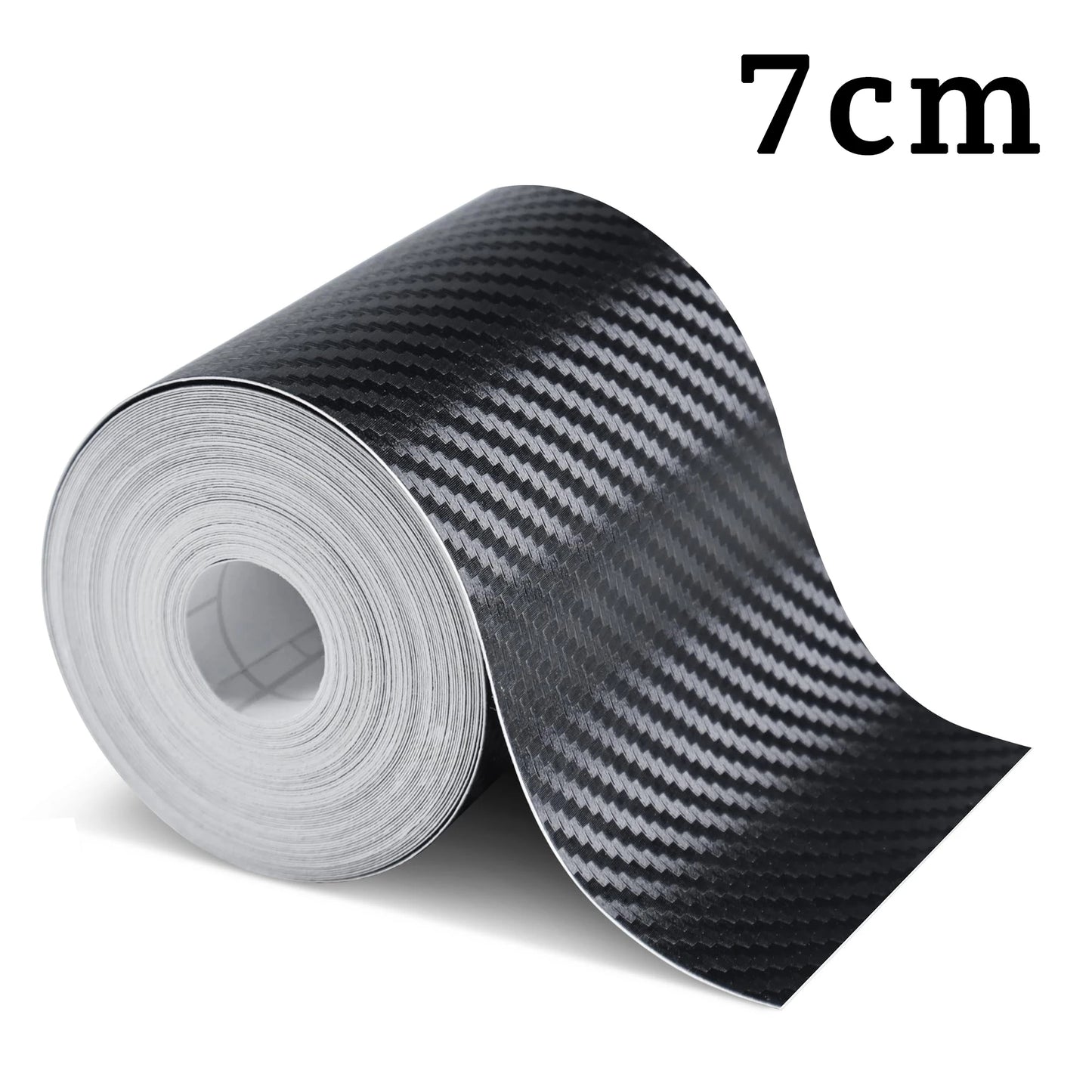 3D Nano Carbon Fiber Car Wrap Film – Transparent Black Protective Vinyl Sticker (1-10m)