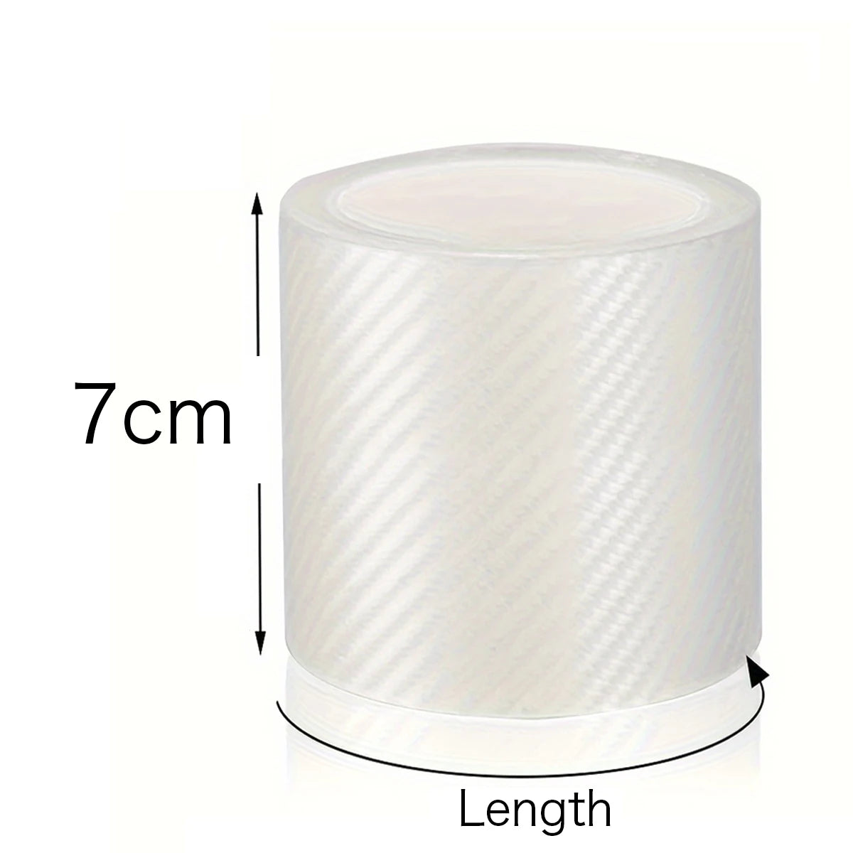 3D Nano Carbon Fiber Car Wrap Film – Transparent Black Protective Vinyl Sticker (1-10m)