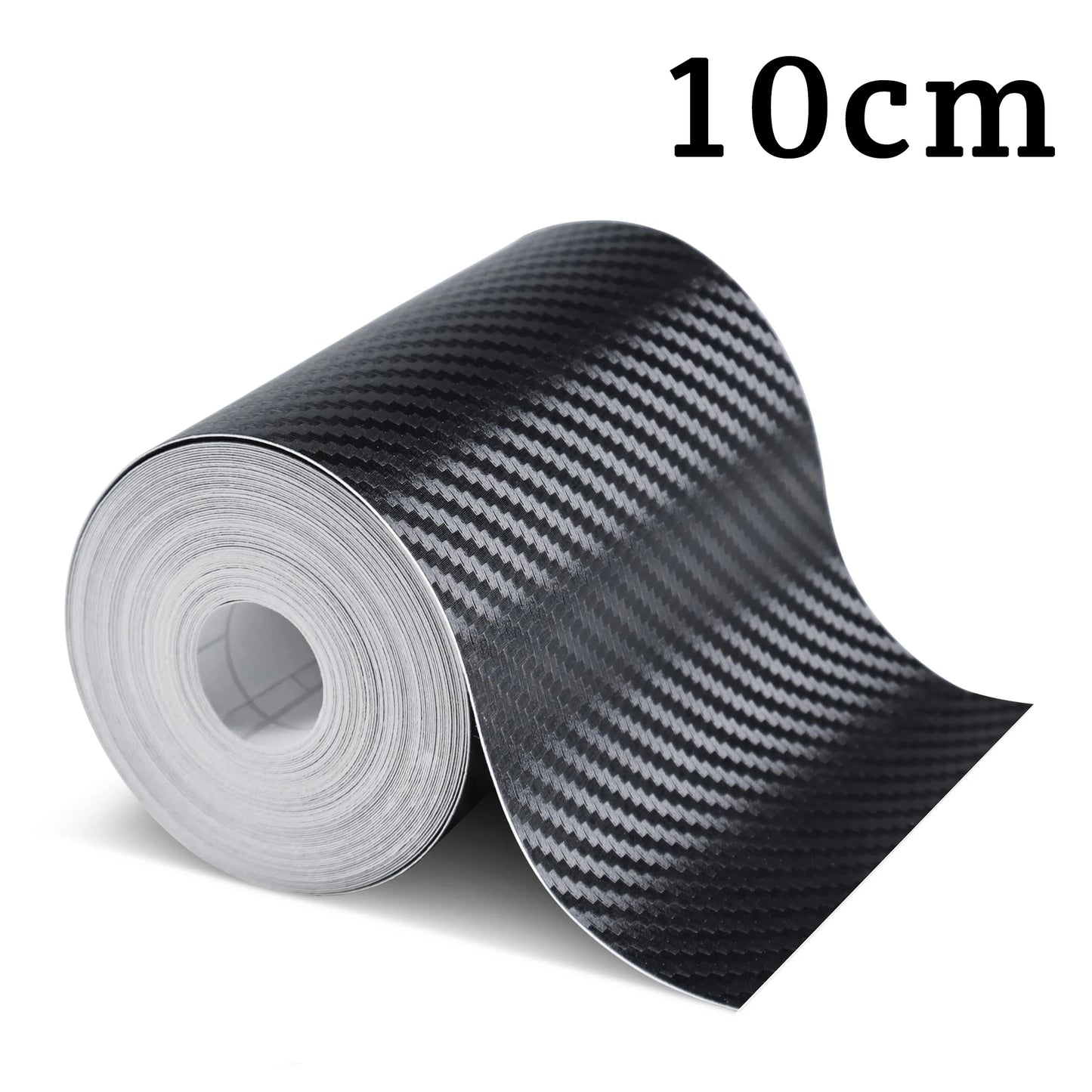 3D Nano Carbon Fiber Car Wrap Film – Transparent Black Protective Vinyl Sticker (1-10m)